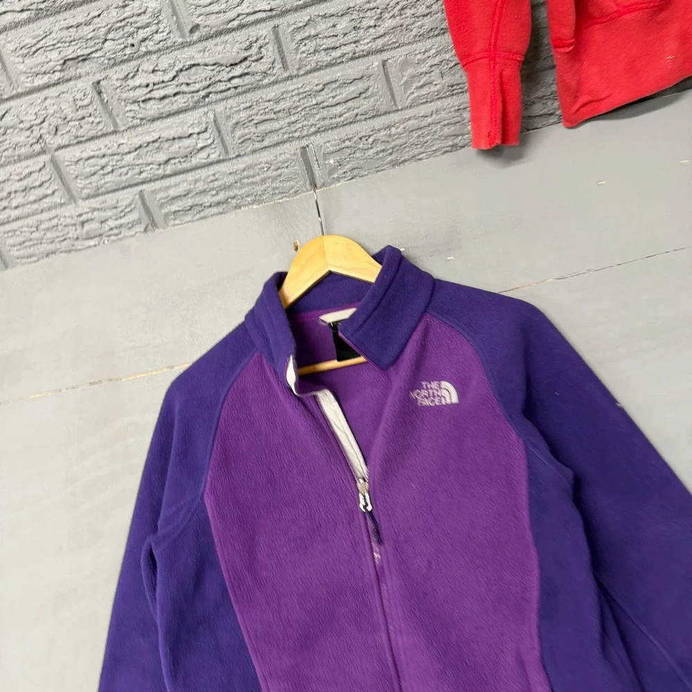 The‎ North Face Womens Full Zip Fleece Jacket Purple Two Tone Mock Neck 5716